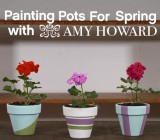 Painted Ceramic Flower Pots